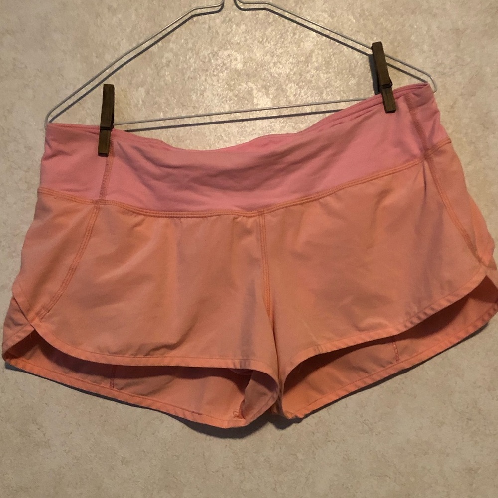 LuluLemon shorts with liner, size 8.